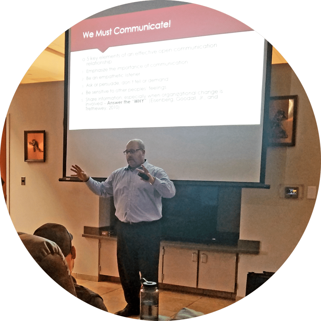 Mark Goldfeder at the New Smyrna Beach Fire Department, August 2019 delivering the Foundational Leadership Presentation.